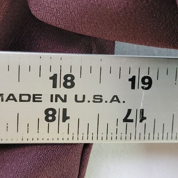 Studio 1 Petite 2 Piece Set Outfit Burgundy Dress and Jacket Formal Size 10P - Picture 7 of 8